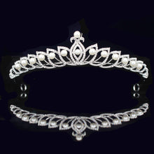 Load image into Gallery viewer, Gold Color Crystal Headpiece Tiara Rhinestone Zircon Crown Wedding Hair Jewelry dc17 - www.eufashionbags.com