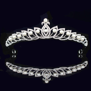 Sparkling Bridal Tiara Crown Princess Crystal Women Hair Jewelry dc18 - www.eufashionbags.com