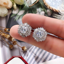 Load image into Gallery viewer, Full Cubic Zirconia Women Stud Earrings Wedding Jewelry he171 - www.eufashionbags.com