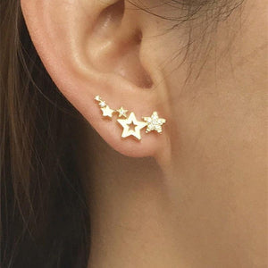 Fashion Shiny Zircon Star Drop Earrings For Women hr105 - www.eufashionbags.com