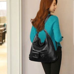 Large Casual PU Leather Shoulder Bags for Women Hobo Handbag w118