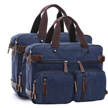 Laden Sie das Bild in den Galerie-Viewer, Canvas Men Travel Handbag Large Outdoor Bags Men&#39;s Travel Duffel Bags Roomy Tote Multifunction Shoulder Bag