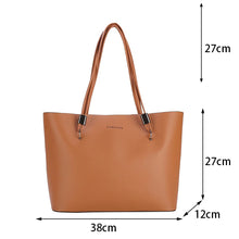 Carica l&#39;immagine nel visualizzatore di Gallery, Luxury Women Shoulder Bag Soft PU Leather Shopping Tote Large Teenager Bookbags Winter New Solid Color Purse
