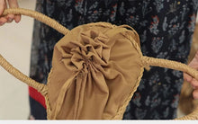 画像をギャラリービューアに読み込む, Summer Straw Bag Women Large Handle Bag Handmade Weave Totes Bag Trendy Rattan Beach Bag