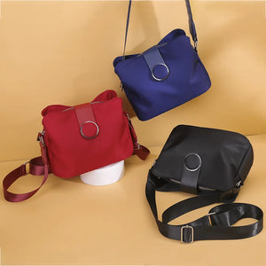 Vintage Nylon Waterproof Shoulder Bag Women Wild Crossbody Bag Simple Messenger Bag Daily  Handbag Travel Purse Bolso