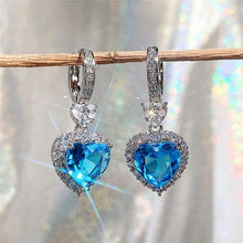 Load image into Gallery viewer, Fashion Heart Cubic Zirconia Wedding Earrings for Women he120 - www.eufashionbags.com