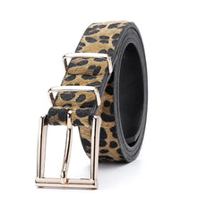 Cargar imagen en el visor de la galería, Luxury Brand Women Horsehair Waist Belt With Leopard Belt