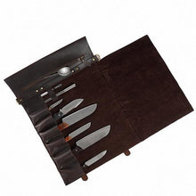 Load image into Gallery viewer, Men Crazy Horse Genuine Leather Knife Roll Bag Travel Shoulder Bag l75 - www.eufashionbags.com
