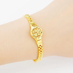 Pure Gold Color Bracelets & Bangle for women/ Girls,Watch Shape Bracelet x39