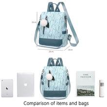 Load image into Gallery viewer, New Women&#39;s Multifunction Backpack Casual Nylon Solid Color School Bag For Girls Fashion Strap Travel Shoulder Bag
