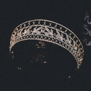 Luxury Cubic Zircon Wedding Crown Geometric Rhinestone Crystal Hair Accessories l10