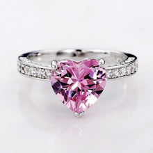 Load image into Gallery viewer, Pink Heart Rings Women Cubic Zirconia Jewelry hr192 - www.eufashionbags.com