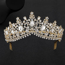 Charger l&#39;image dans la galerie, Vintage Baroque Crystal Tiaras Crown Diadem Headbands Wedding Hair Accessories bc30 - www.eufashionbags.com