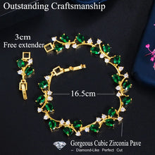 Cargar imagen en el visor de la galería, Leaf Branch Sparkling Cubic Zircon Bracelet For Women Fashion Wedding Jewelry Gift b30