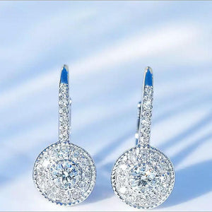 Fashion Hoops Dangle Earrings for Women Dazzling Cubic Zirconia Jewelry he116 - www.eufashionbags.com