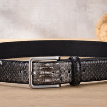 画像をギャラリービューアに読み込む, Fashion Belts For Men Snake Pattern Desinger Casual Accessories Cowboy Leather Western Belt