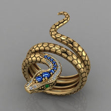 Charger l&#39;image dans la galerie, Gold Color Snake Women Ring Eye Punk Style Hiphop Personality Rings hr72 - www.eufashionbags.com