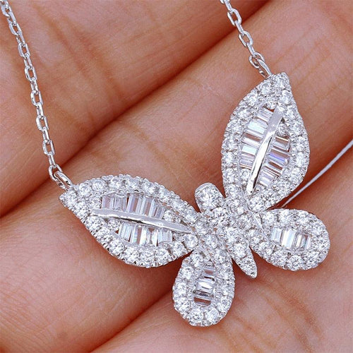 Luxury Butterfly Delicate Pendant Necklace Daily Wear Fashion Jewelry hn100 - www.eufashionbags.com