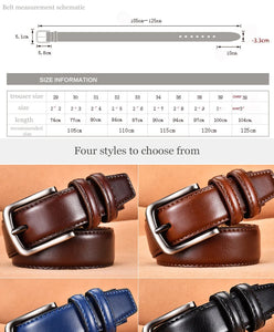 genuine leather men's belt for pants leather belt with buckle mens belts