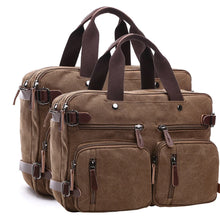 Carica l&#39;immagine nel visualizzatore di Gallery, Canvas Men Travel Handbag Large Outdoor Bags Men&#39;s Travel Duffel Bags Roomy Tote Multifunction Shoulder Bag