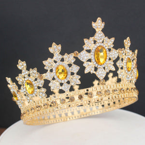 Royal Crystal Queen King Tiara and Crown Bridal Diadem Wedding Headpiece dc28 - www.eufashionbags.com