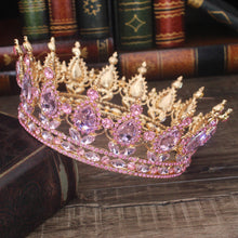 Charger l&#39;image dans la galerie, Vintage Crystal Tiaras and Crowns Queen King Headpiece Wedding Hair Jewelry dc08 - www.eufashionbags.com