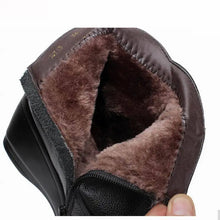 Load image into Gallery viewer, Genuine leather women winter boots warm plush boots wedge shoes q388