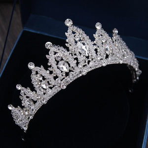 Silver Color Crystal Diadem Tiaras Crowns Bride Headbands Wedding Hair Accessories bc72 - www.eufashionbags.com