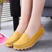 Load image into Gallery viewer, Women Genuine Leather Shoes  Slip On Flats Loafers