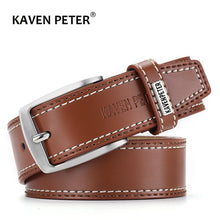 Laden Sie das Bild in den Galerie-Viewer, Cow Genuine Leather Belt For Men Casual Belts Designer Pin Buckle Belt