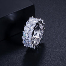 Charger l&#39;image dans la galerie, 4Pcs Cubic Zircon Wedding Jewelry Sets Necklace Earrings Ring and Bracelet Dress Accessories cj02 - www.eufashionbags.com