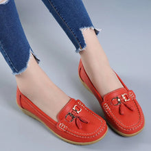 Carica l&#39;immagine nel visualizzatore di Gallery, Women Flats Ballet Shoes Leather Breathable Moccasins Women Casual Shoes