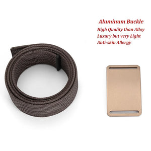 Military Belt For Men Aluminum Buckle Brown Waist Belt Canvas Tactical Belt