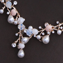 画像をギャラリービューアに読み込む, Crystal Pearl Bridal Jewelry Sets Rhinestone Crown Tiaras Necklace Earrings a60