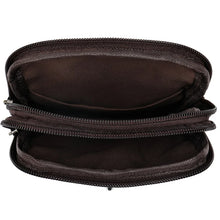 Cargar imagen en el visor de la galería, Engraved Small Men&#39;s Shoulder Bag Genuine Leather Crossbody Bags Mini Phone Bags