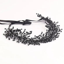 Load image into Gallery viewer, Handmade Black Crystal Beads Women Tiaras And Crowns Headband a71