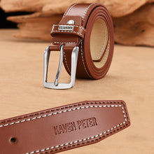 Cargar imagen en el visor de la galería, Cow Genuine Leather Belt For Men Casual Belts Designer Pin Buckle Belt