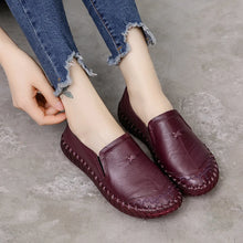 Laden Sie das Bild in den Galerie-Viewer, Fashion Women Shoes Genuine Leather Loafers Casual Flat Shoes x17