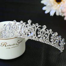 Load image into Gallery viewer, Luxury Silver Plated Crystal Wedding Tiaras Hairband Rhinestone Hair Accessories l50