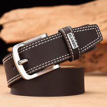 Load image into Gallery viewer, Men Genuine Leather Belt Luxury Designer Belts Cowskin Fashion Matt Strap Jeans Belt