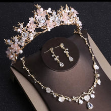 Load image into Gallery viewer, Baroque Butterfly Crystal Costume Jewelry Sets Rhinestone Choker Necklace Earrings a18