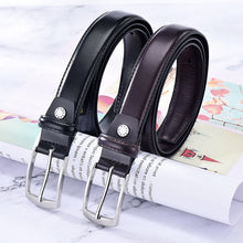 Load image into Gallery viewer, Classic Leather Belt For Men Business Cowhide Leather Belts 3.0 CM Casual Pin Buckle Belt