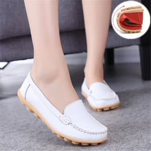 Load image into Gallery viewer, Women Genuine Leather Shoes  Slip On Flats Loafers