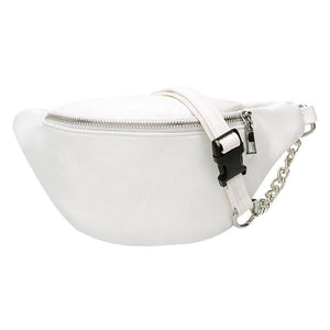 Fashion Women Waist Fanny Pack PU Leather Money Belt Wallet - www.eufashionbags.com