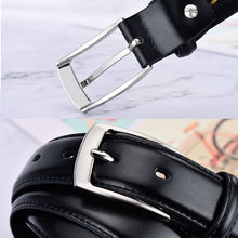 Cargar imagen en el visor de la galería, Classic Leather Belt For Men Business Cowhide Leather Belts 3.0 CM Casual Pin Buckle Belt