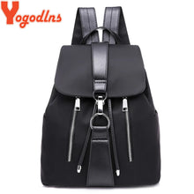 Carica l&#39;immagine nel visualizzatore di Gallery, Women Backpack Preppy Style Back Bags for Teenage Girls Fashion Bag New Design Nylon Backpack Waterproof Rucksack