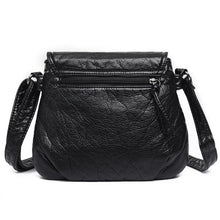 Load image into Gallery viewer, Black Small Women Messenger Bag Soft PU Leather Crossbody Bag w58