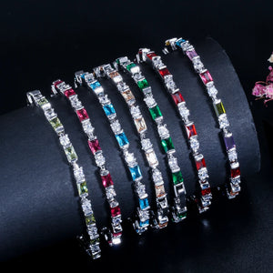Fashion CZ Charm Crystal Tennis Bracelets for Women Christmas New Year Gift b31