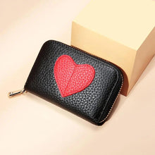 Carica l&#39;immagine nel visualizzatore di Gallery, Mini Short Wallet For Women Genuine Leather Heart Daily Casual Coin Pocket Purse - www.eufashionbags.com