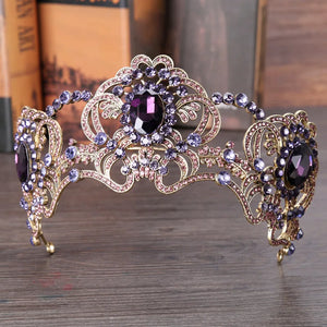 Baroque Crystal Beauty Princess Crown Tiaras Rhinestone Hairbands Wedding Hair Accessories l17